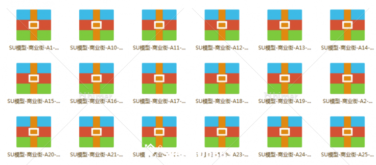 SU商业街模型提供网盘下载分享带内容截图玉兰