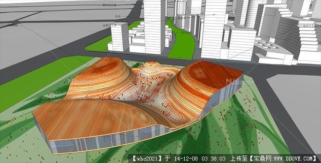 云南地质博物馆建筑设计方案su精致模型