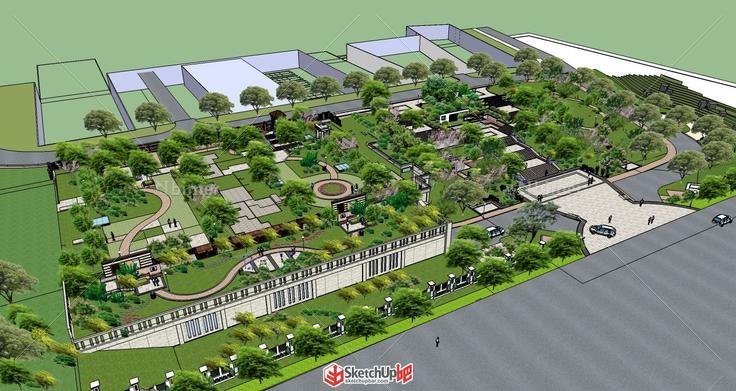 一个学校扩建的规划景观