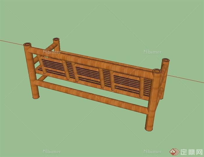 现代中式风格室内桌椅设计su模型[原创]
