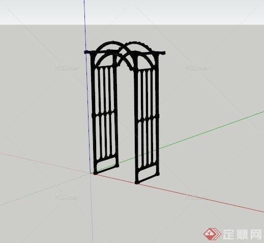 某欧式铁艺门廊设计SU模型