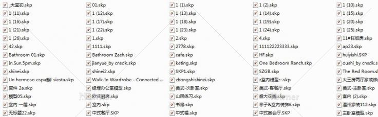 精品su模型免费送 （室内篇）第一季