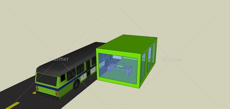 公交车站(69946)su模型下载
