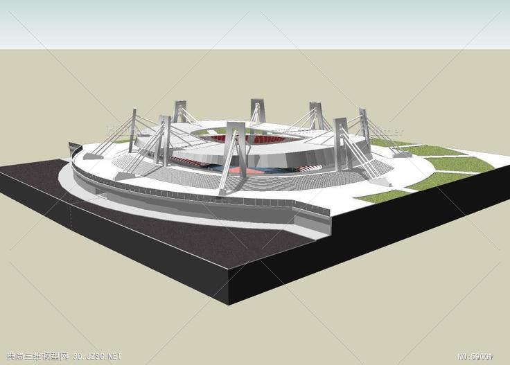 运动馆tennis_stadium[1]su模型3d