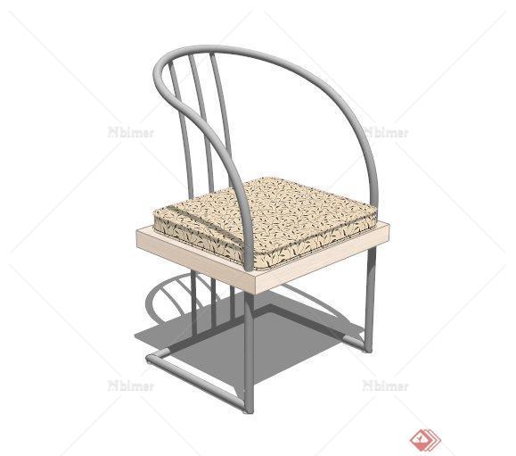 现代铁艺镂空椅子SU模型[原创]