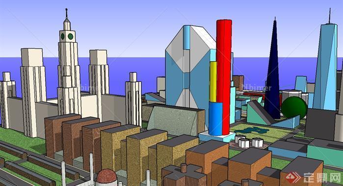 某城市商业综合体建筑设计SU方案模型