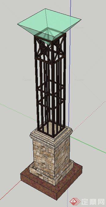 园林景观节点路灯设计SU模型