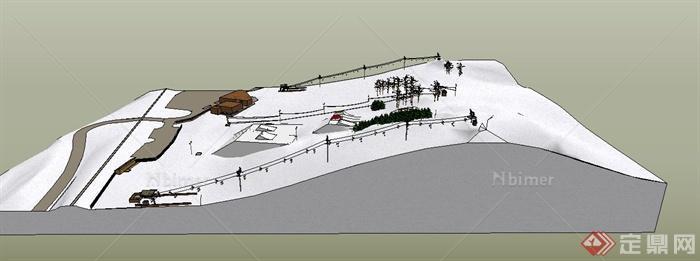 某欧式滑雪旅游景观设计SU模型