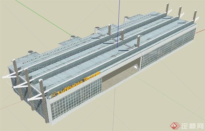 某航空公司厂房建筑设计SU模型