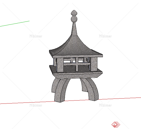 某室外灯具地灯设计SU模型素材3