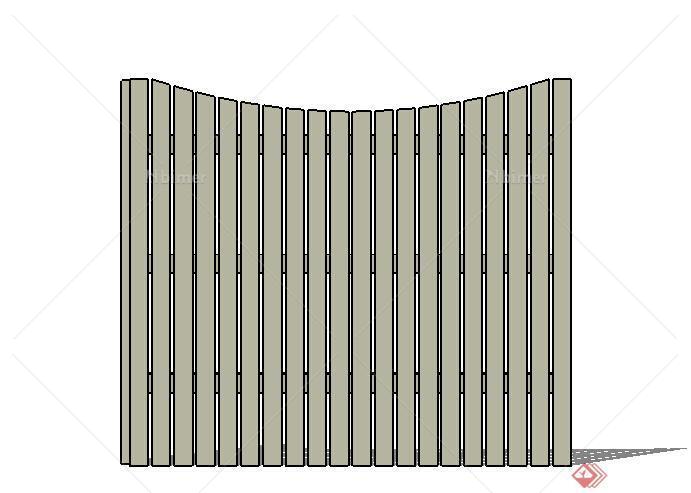 园林景观之现代栅栏设计SU模型1