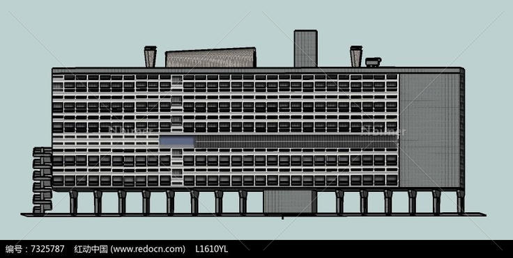 公寓建筑SU