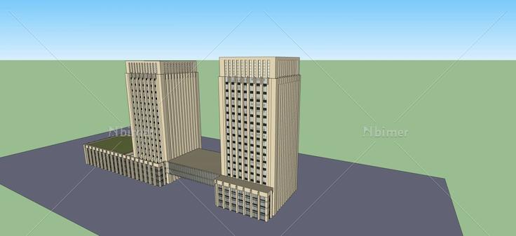 现代高层办公楼(62194)su模型下载