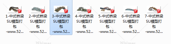 中式桥梁模型打包下载