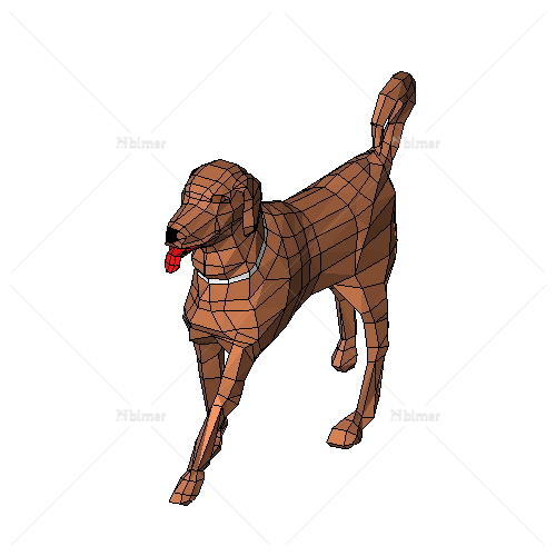 三维狗模型
