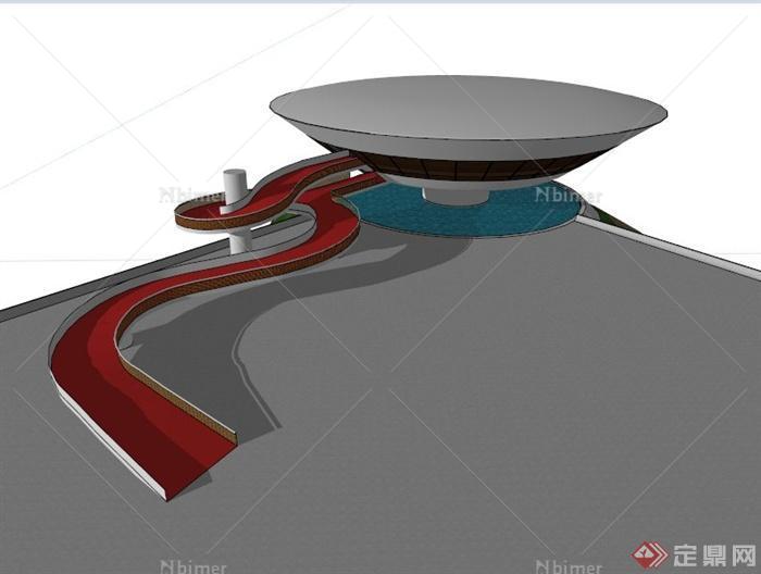 概念建筑设计SU模型