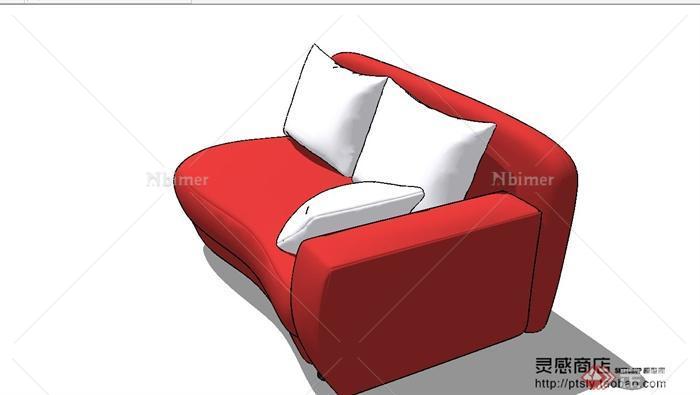 某现代风格沙发躺椅设计SU模型[原创]