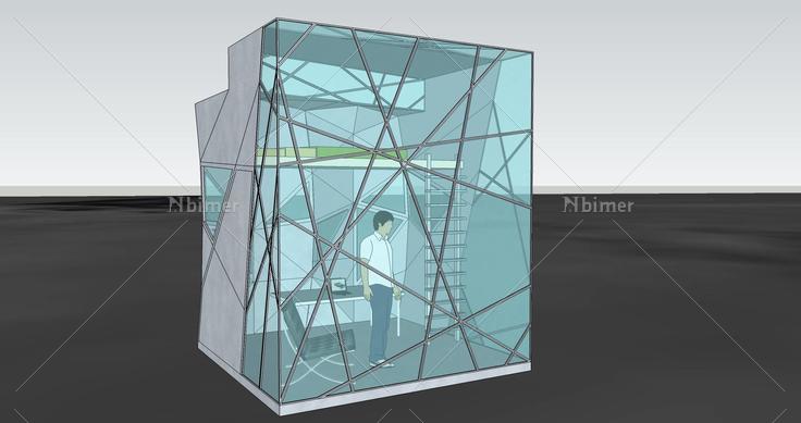 概念现代公寓单体建筑(111418)su模型下载