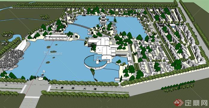 某滨湖商业综合体建筑设计SU模型