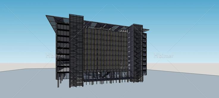 现代小高层办公楼(75692)su模型下载