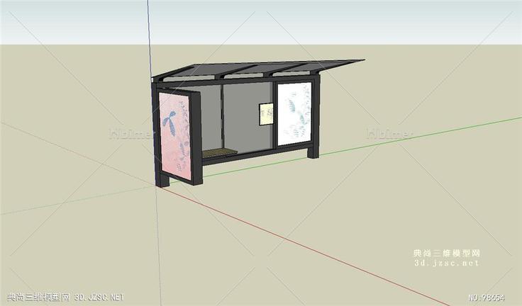 公交站SU模型54