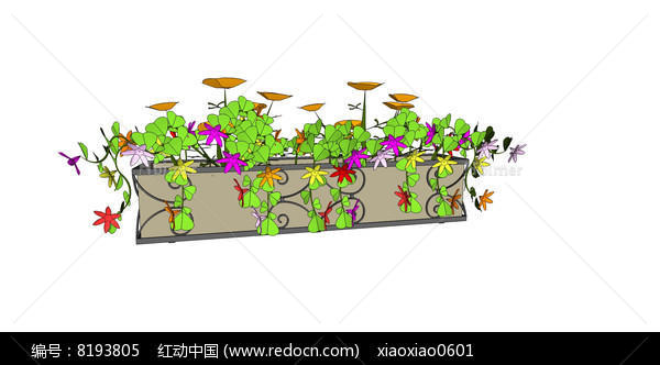 欧式铁艺花纹季节花箱