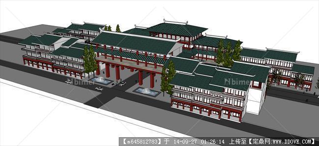 Sketch Up 精品模型----中式风格博物馆建筑设计