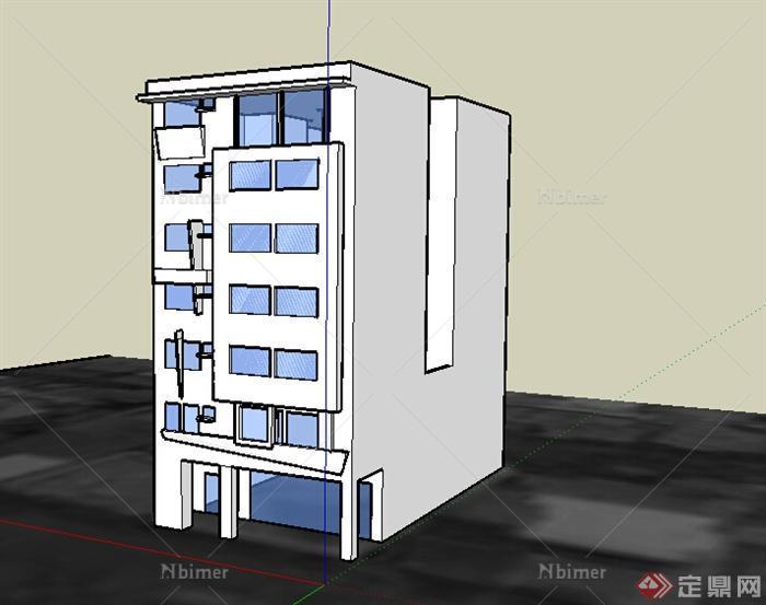 某多层居住建筑楼设计SU模型
