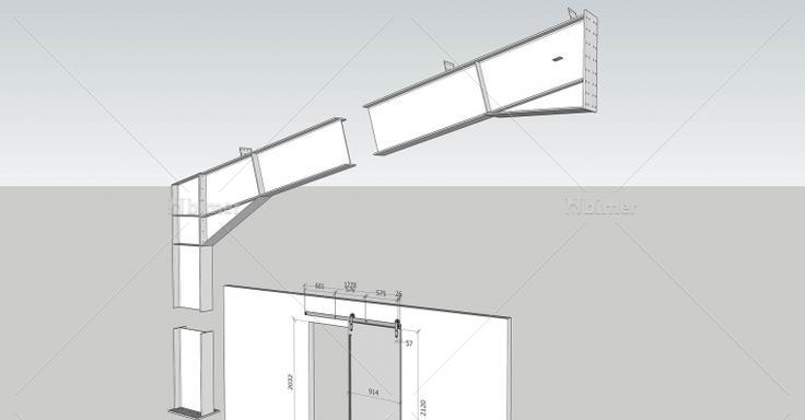 工字钢结构节点模型送一道钢移门节点，懂行的来