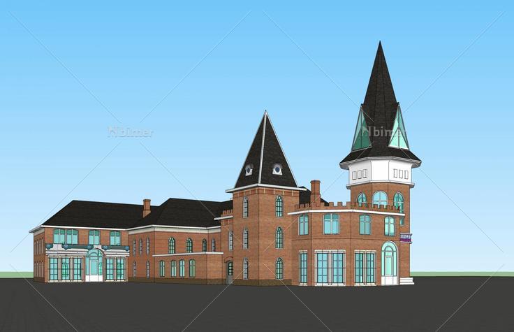 英式商业楼(39177)su模型下载