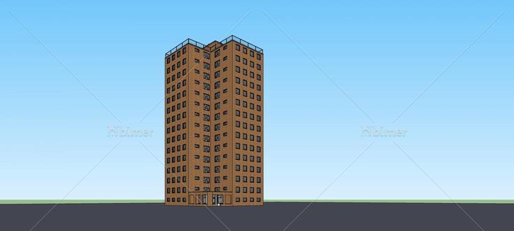 现代高层住宅公寓(74659)su模型下载