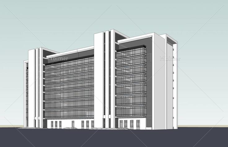 现代多层办公楼(44503)su模型下载