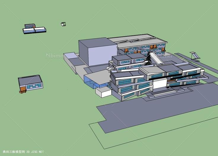 建筑系馆3模 学校su模型