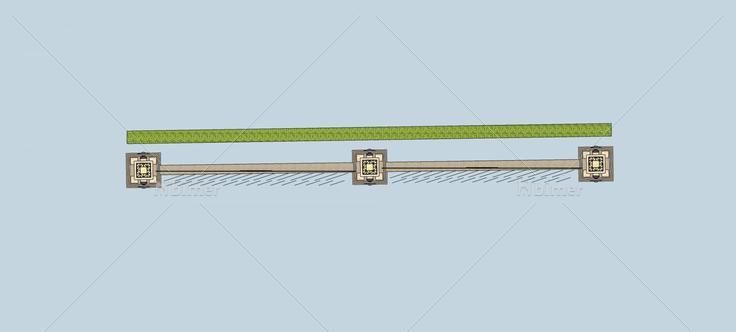 围墙护栏(77322)su模型下载