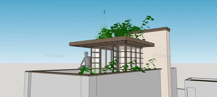 屋顶花园景观(74854)su模型下载