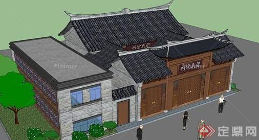 某新中式居住居住房设计SU模型