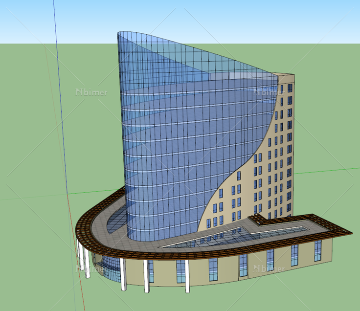 酒店图片建筑免费下载_格式:skp_大小:1024X885像