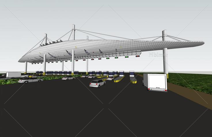 收费站(49716)su模型下载