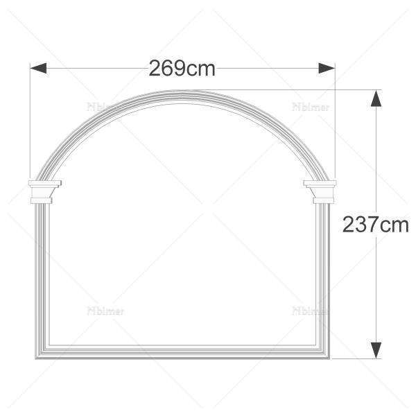 装饰工程-墙面线板-Arch Trim-001