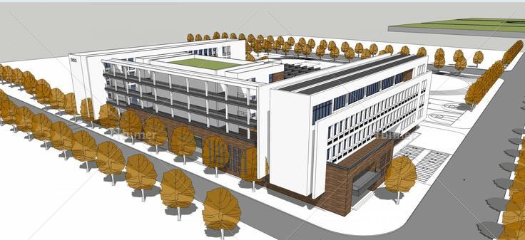 钱江中学教学楼(43742)su模型下载