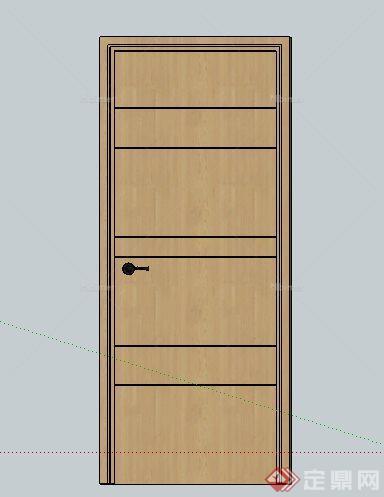 简约木门设计su模型[原创]