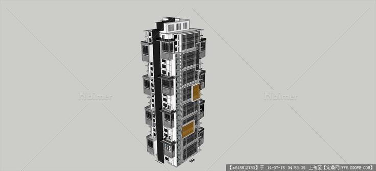 Sketch Up 精品模型---高层住宅楼单体模型
