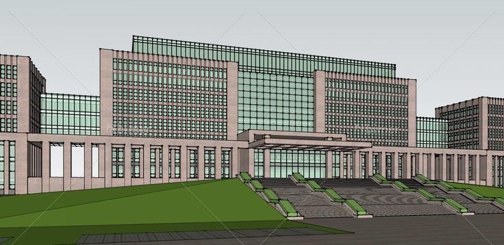 现代高层政府办公楼(31777)su模型下载