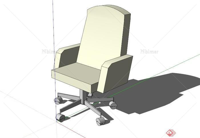 现代常见老板椅子设计SU模型