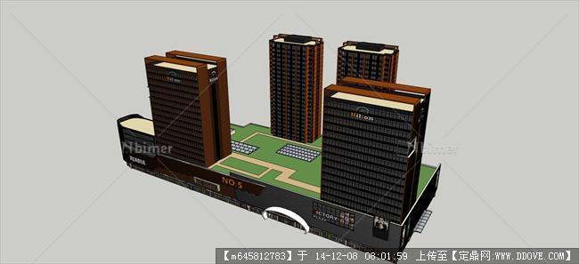 商业综合体建筑设计方案su模型