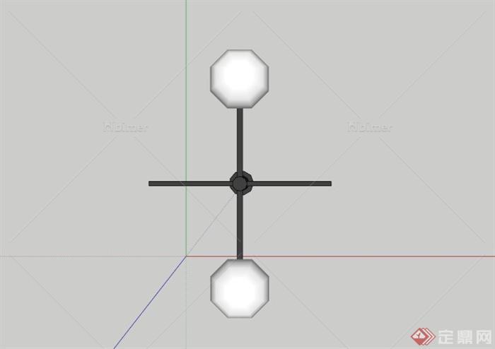 现代广告牌设计路灯设计SU模型[原创]