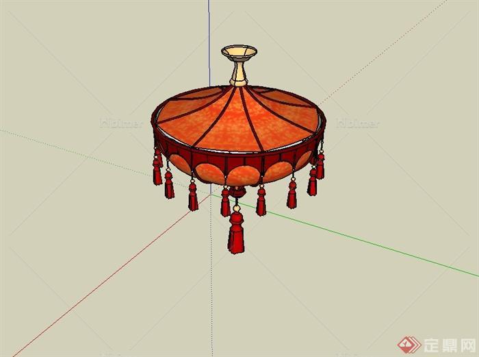 古典中式风格详细完整灯笼设计su模型[原创]