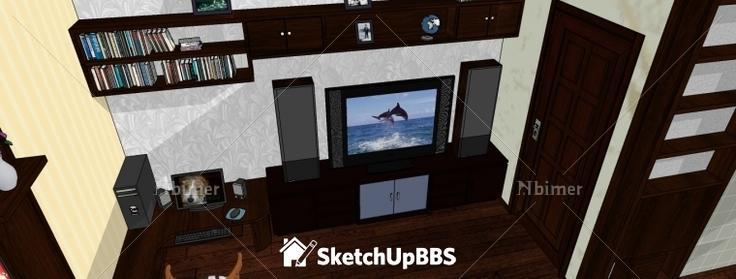 小型公寓房设计方案带SketchUp模型下载分享，很