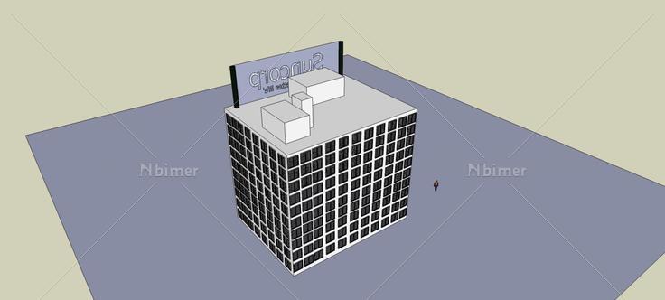 现代小高层办公楼(79619)su模型下载