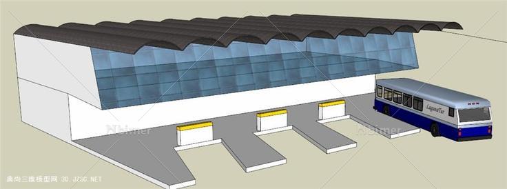 公交站台33su模型